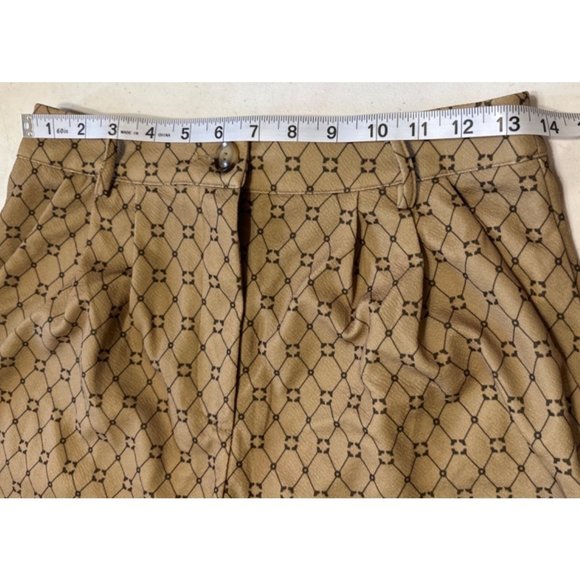 Shein Black/Beige Diamond Print Shorts Polyester Blend Size 6/Med (US)/38 (EU) - Picture 9 of 16